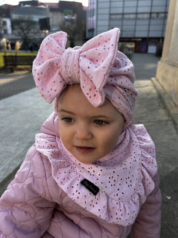 Čiapka Turban s mašľou - MADEIRA ROSE