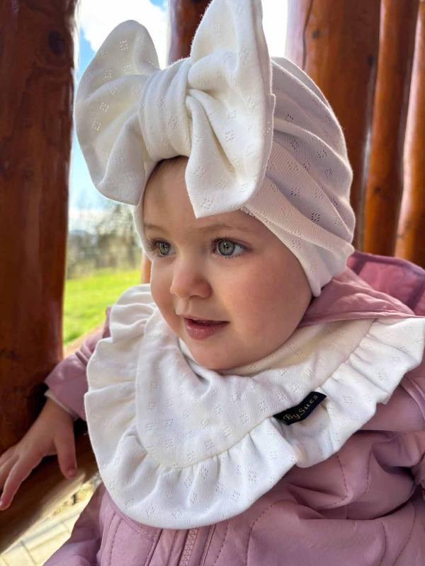 Turban s Mašľou pointelle - LATTE 4