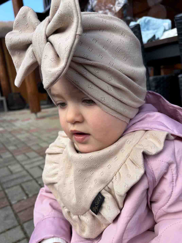 Turban s Mašľou pointelle - LATTE 3