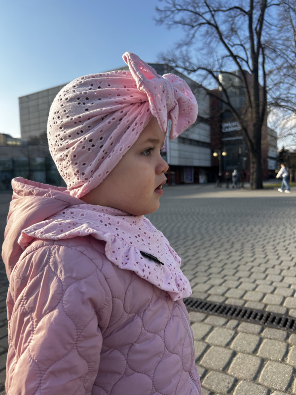 Čiapka Turban s mašľou - MADEIRA ROSE 1