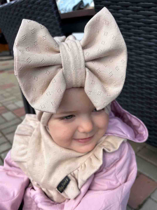 Turban s Mašľou pointelle - LATTE