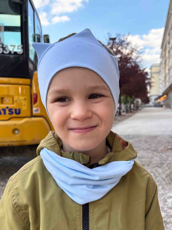 Nákrčník pre deti bavlna - BABY BLUE 4