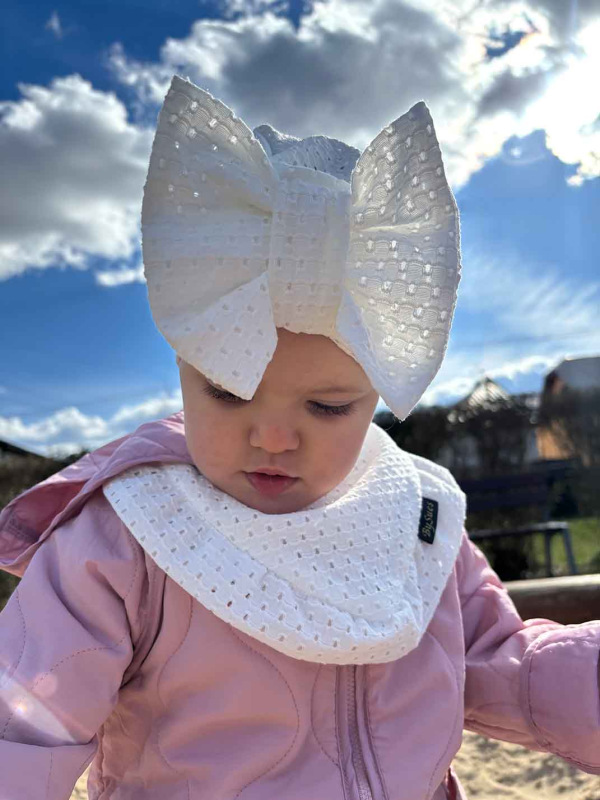 Čiapka Turban s mašľou - MADEIRA BIELA 4