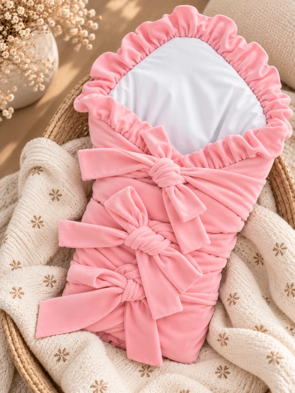 Obliečka na páperovú zavinovačku 72x72cm – Velvetová Baby Pink