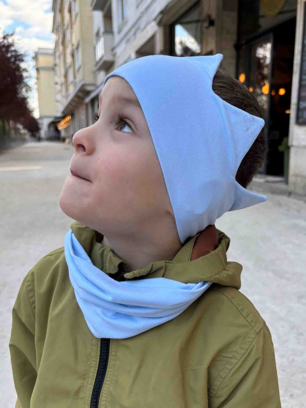 Nákrčník pre deti bavlna - BABY BLUE 1