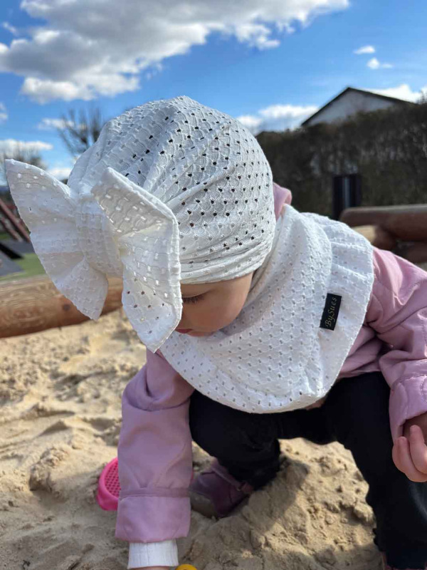 Čiapka Turban s mašľou - MADEIRA BIELA 6