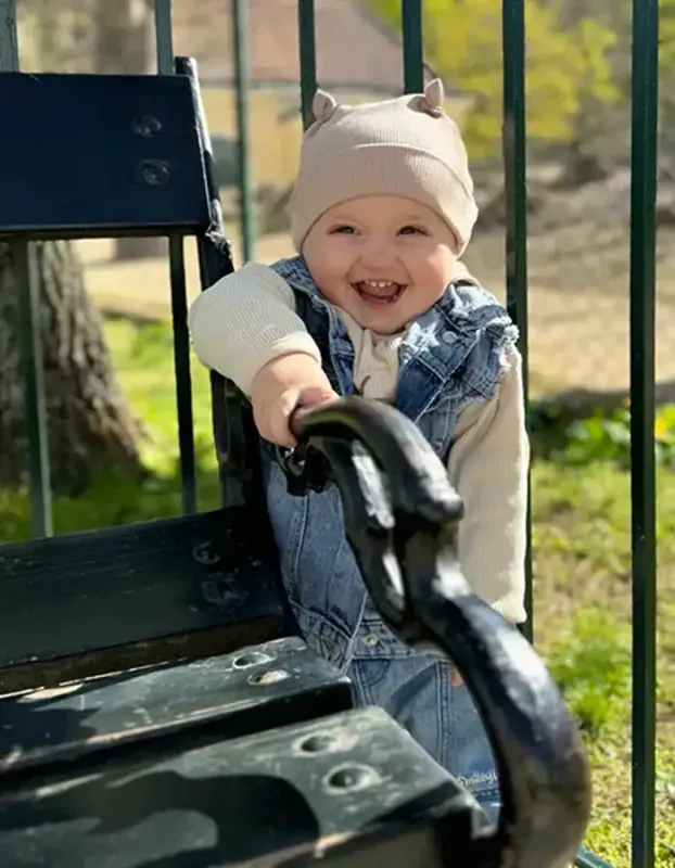 Čiapka s uškami Rebrovaná bavlna jednorstvová, LATTE