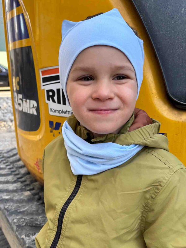 Nákrčník pre deti bavlna - BABY BLUE