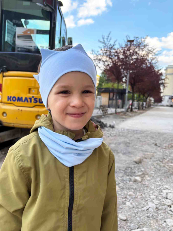 Nákrčník pre deti bavlna - BABY BLUE 5