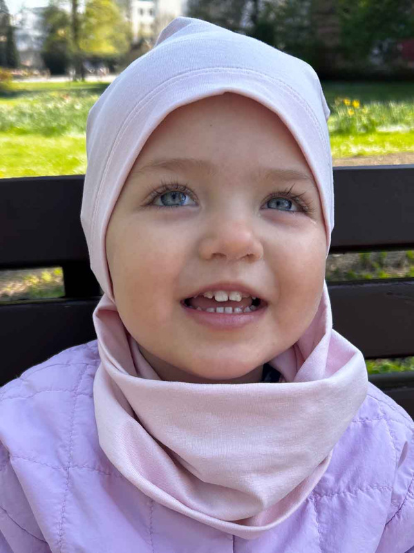 Nákrčník pre deti bavlna - BABY PINK 1