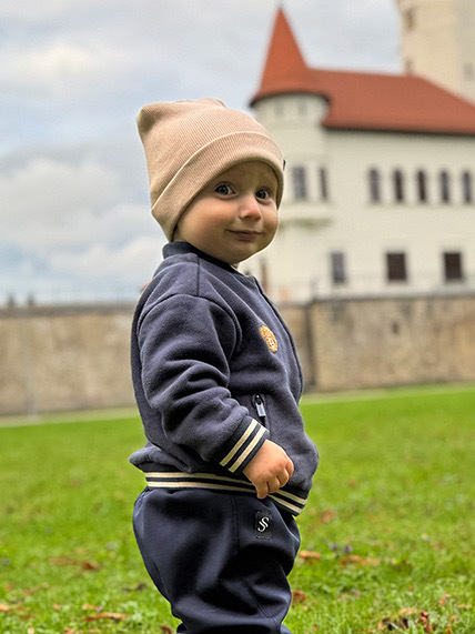 Prechodná detská čiapka Rebrovaná bavlna, CAPPUCINO 6