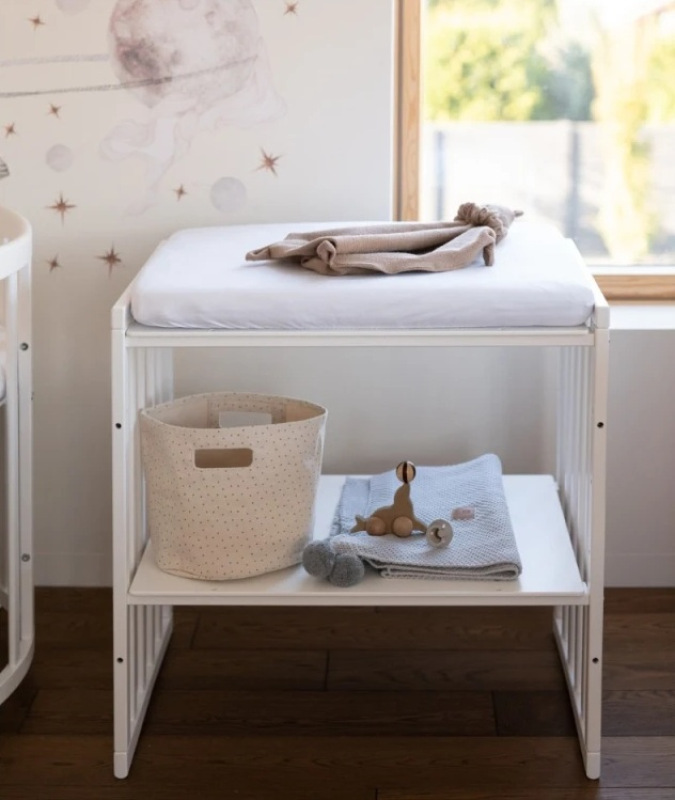 Rastúca postieľka pre bábätká 7v1 oval s matracom - BIELA 4