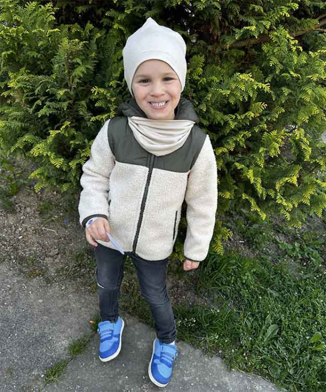 Nákrčník pre deti bavlna - PIESKOVÁ 1