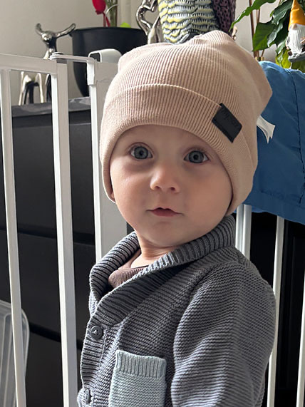 Prechodná detská čiapka Rebrovaná bavlna, CAPPUCINO 8