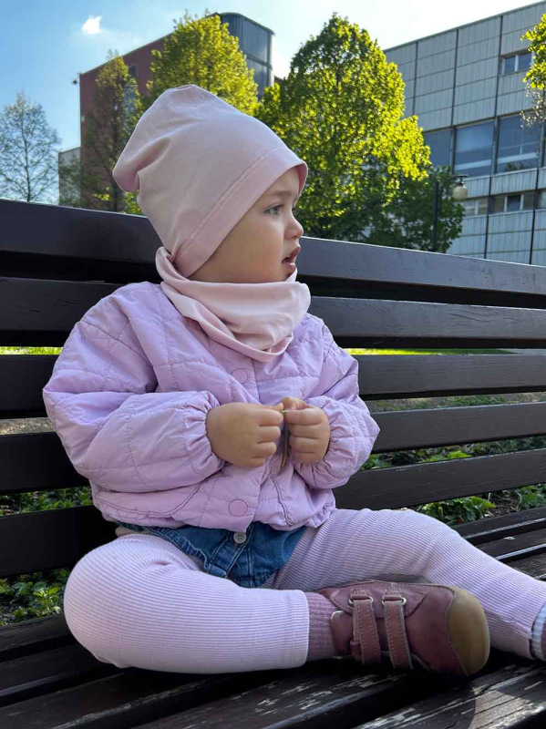 Nákrčník pre deti bavlna - BABY PINK 3