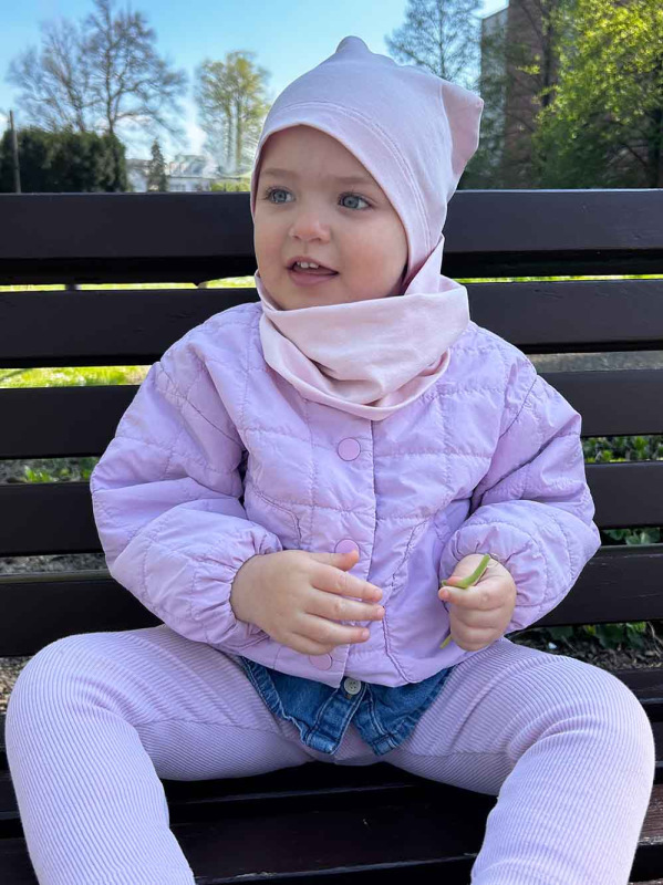 Nákrčník pre deti bavlna - BABY PINK 2