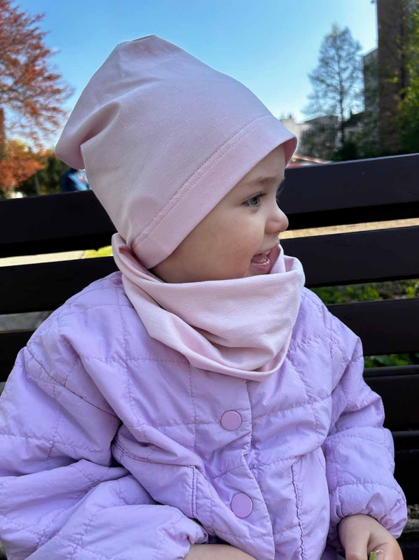 Nákrčník pre deti bavlna - BABY PINK 4