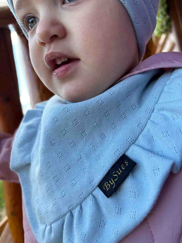 Turban s Mašľou pointelle - SKY BLUE 1