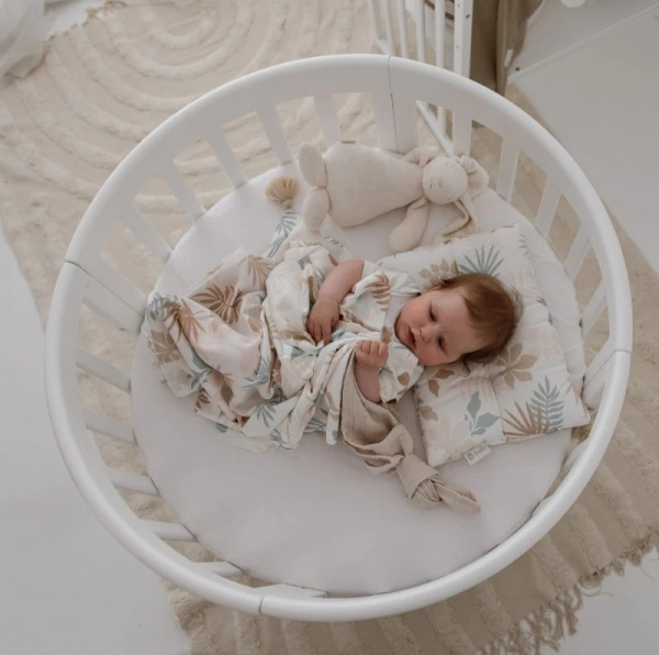 Rastúca postieľka pre bábätká 7v1 oval s matracom - BIELA 7