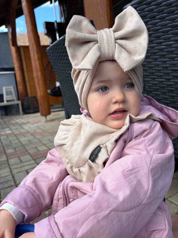 Detský nákrčník pointelle - LATTE 2