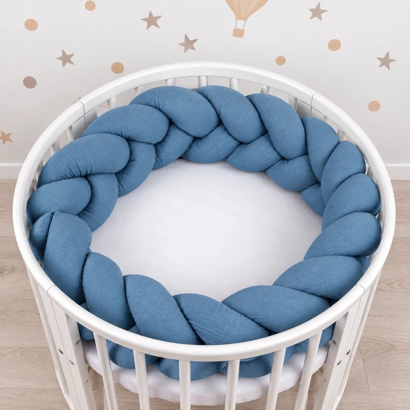 Pletenec do postieľky, Bavlna Classic, Denim Blue