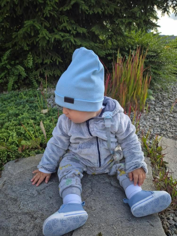 Čiapka Rebrovaná bavlna, BABY BLUE 6