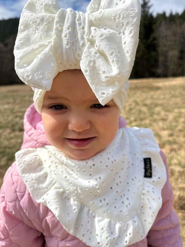 Čiapka Turban s mašľou - MADEIRA SMOTANOVÁ 6