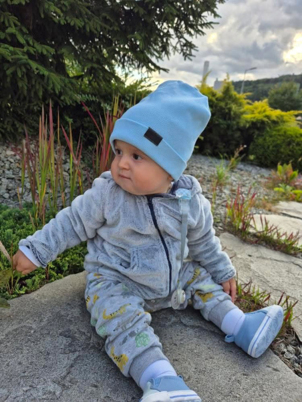 Čiapka Rebrovaná bavlna, BABY BLUE 7