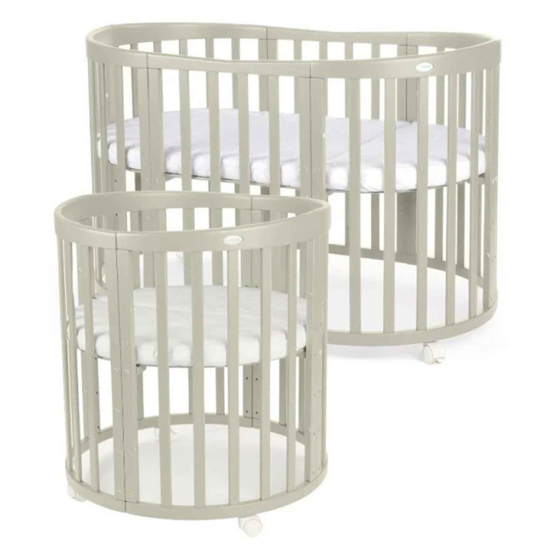 Rastúca postieľka pre bábätká 7v1 oval s matracom - OLIVOVÁ