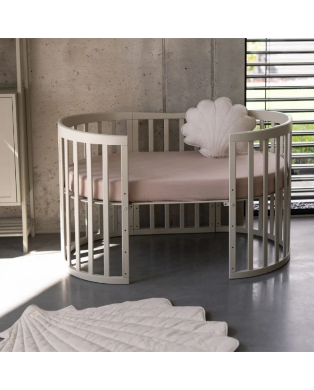 Rastúca postieľka pre bábätká 7v1 oval s matracom - OLIVOVÁ 5