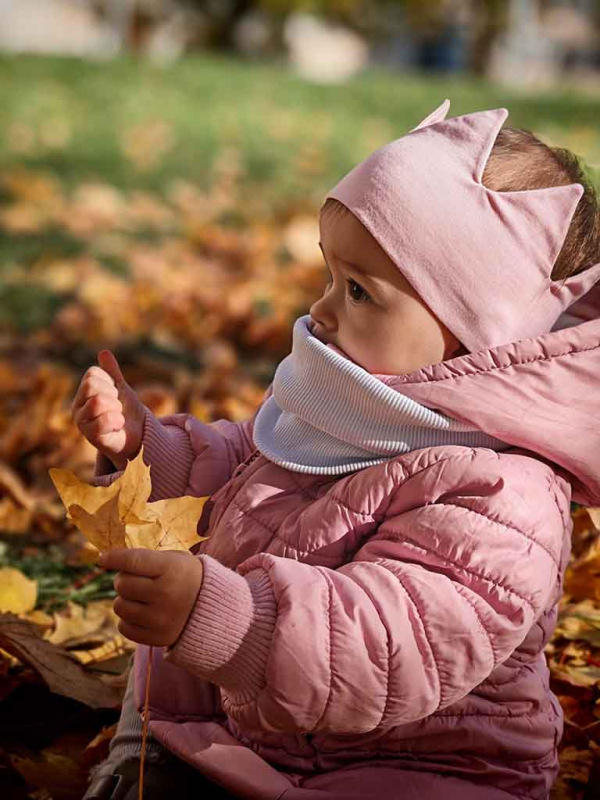 Nákrčník pre deti, rebrovaná bavlna - BIELA 7