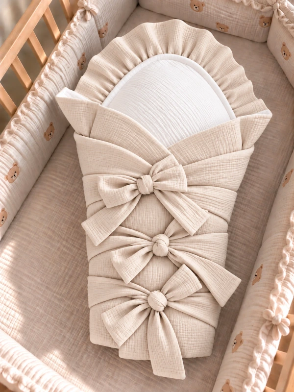Obliečka na páperovú zavinovačku 100x100cm – Mušelínová Sand Beige