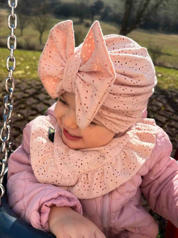 Čiapka Turban s mašľou - MADEIRA PEACH 3