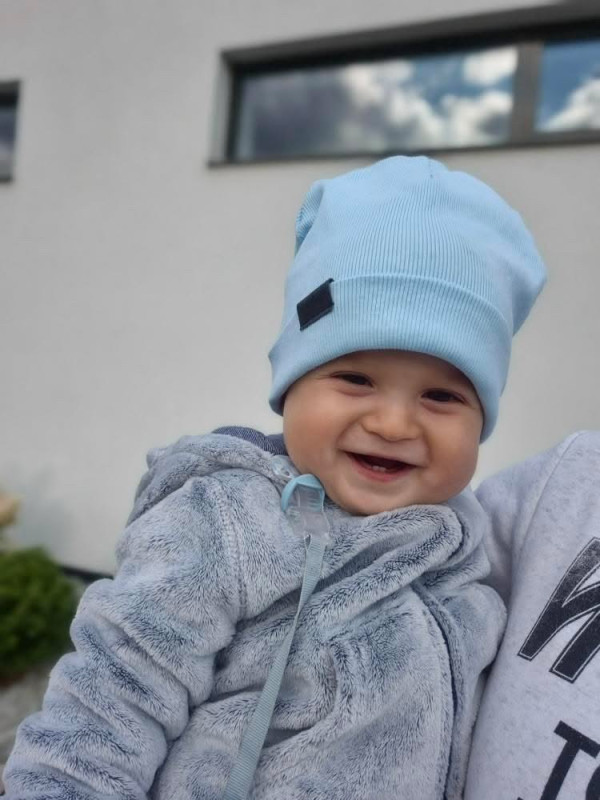 Čiapka Rebrovaná bavlna, BABY BLUE