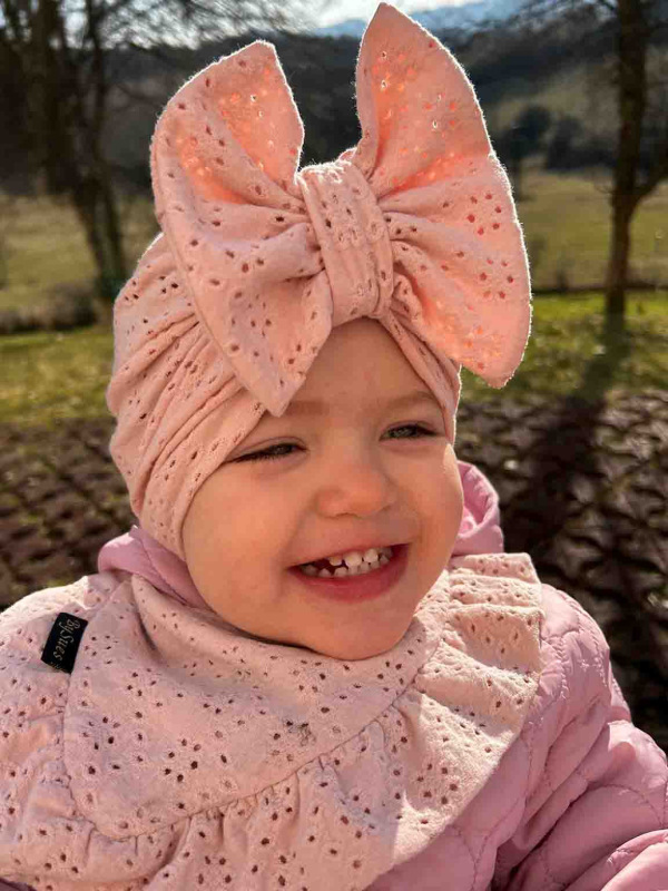 Čiapka Turban s mašľou - MADEIRA PEACH 1