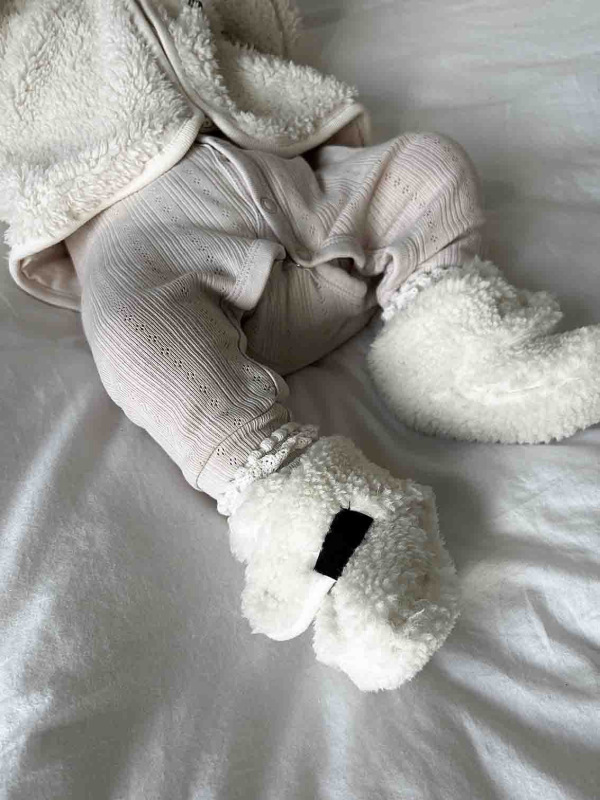 Zimné TEDDY papučky, SMOTANOVÁ