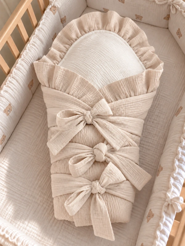 Obliečka na páperovú zavinovačku 72x72cm – Mušelínová Sand Beige