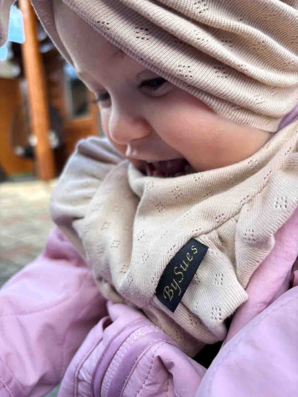 Turban s Mašľou pointelle - CAPPUCINO 1