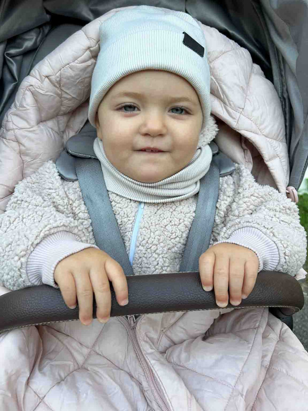 Prechodná detská čiapka Rebrovaná bavlna, SMOTANOVÁ. 6