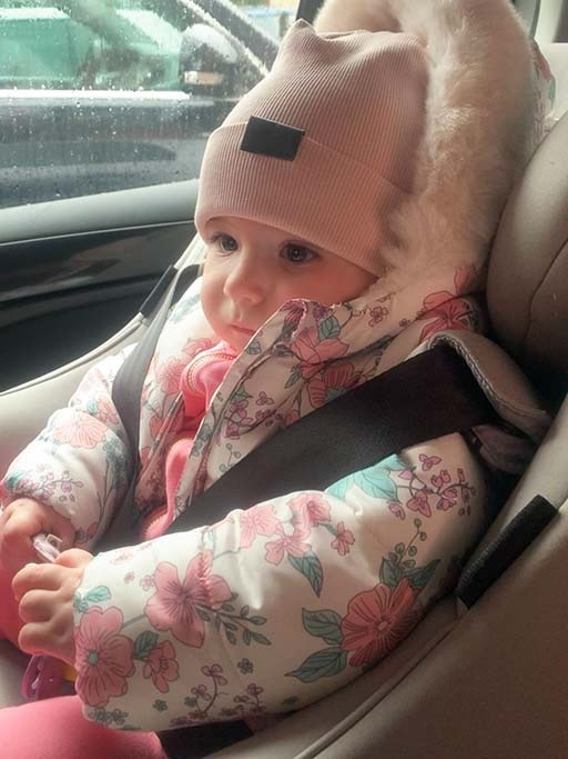 Prechodná detská dvojvrstvová čiapka PUDROVÁ 3