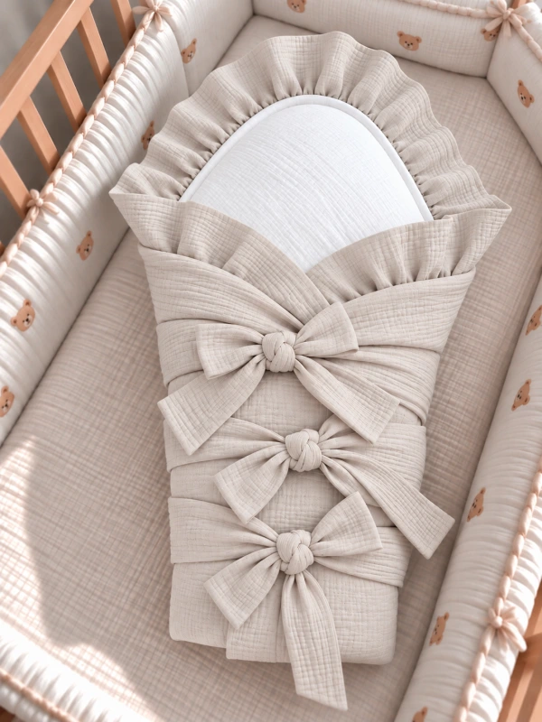 Obliečka na páperovú zavinovačku 80x80cm – Mušelínová Sand Beige