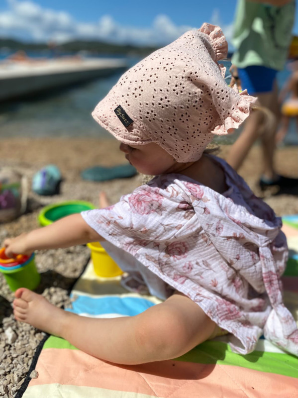 Letná šatka s volánom Madeira, PEACH