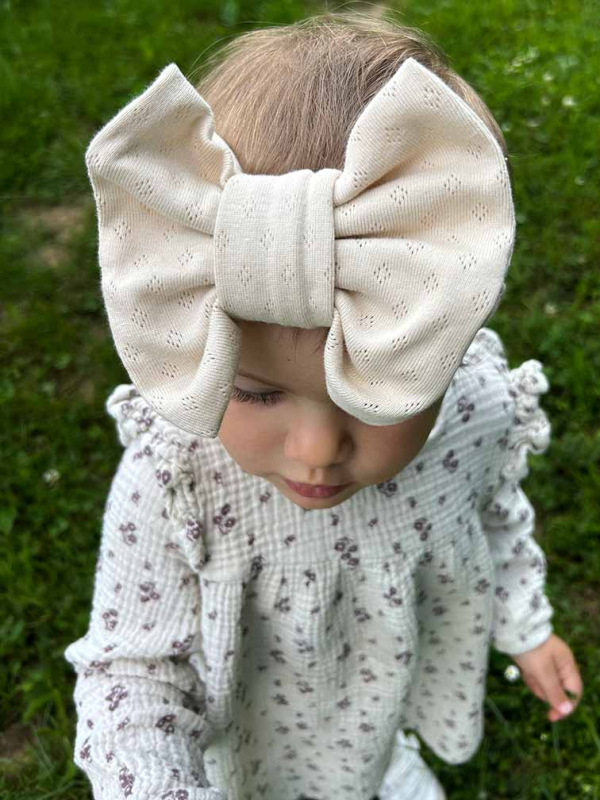 Čelenka mašlička Pointelle, CAPPUCINO 3