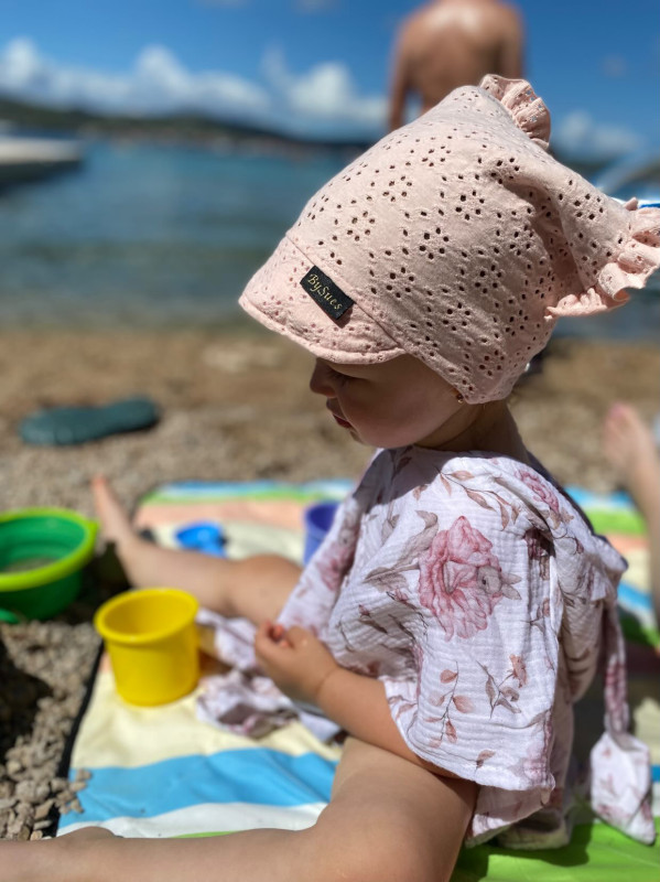 Letná šatka s volánom Madeira, PEACH 1