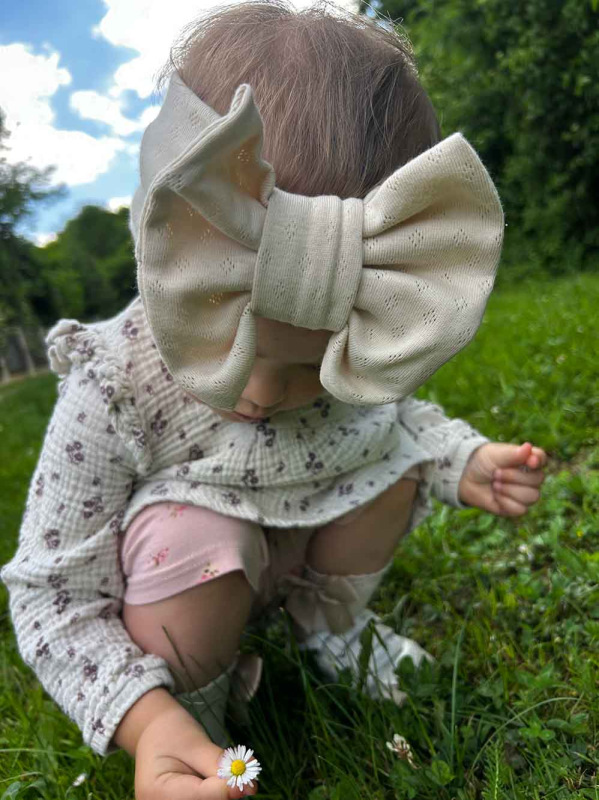 Čelenka mašlička Pointelle, CAPPUCINO 5
