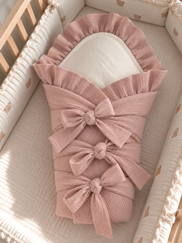 Obliečka na páperovú zavinovačku 80x80cm – Mušelínová Dusty Rose
