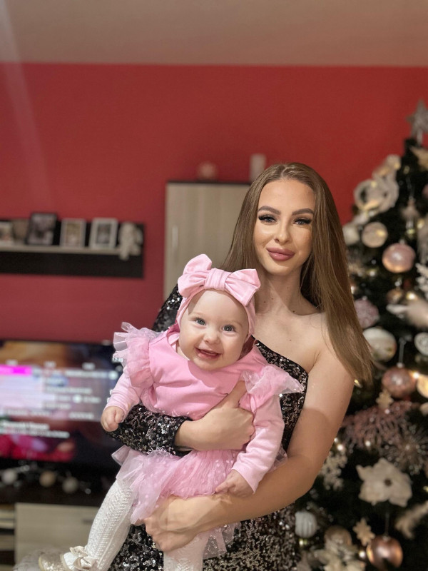 Čelenka mašlička Bavlna, BABY PINK 12
