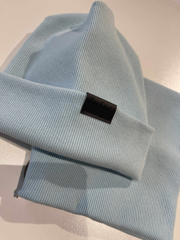 Nákrčník rebrovaná bavlna, BABY BLUE 1