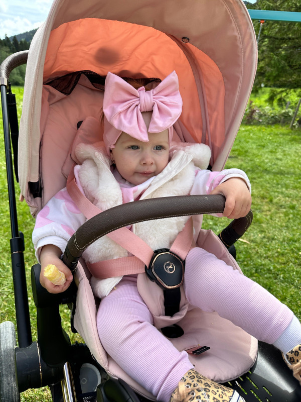 Čelenka mašlička Bavlna, BABY PINK 8