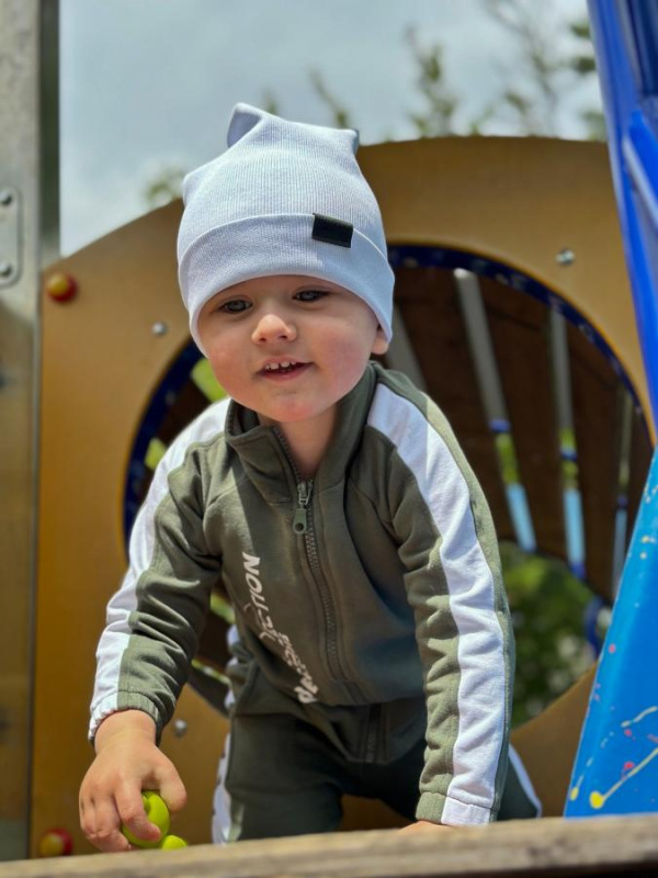 Prechodná detská dvojvrstvová čiapka BIELA 9